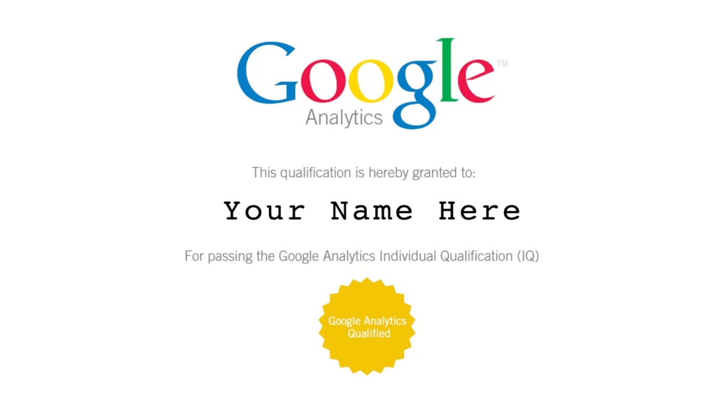 Google data analytic certification.
