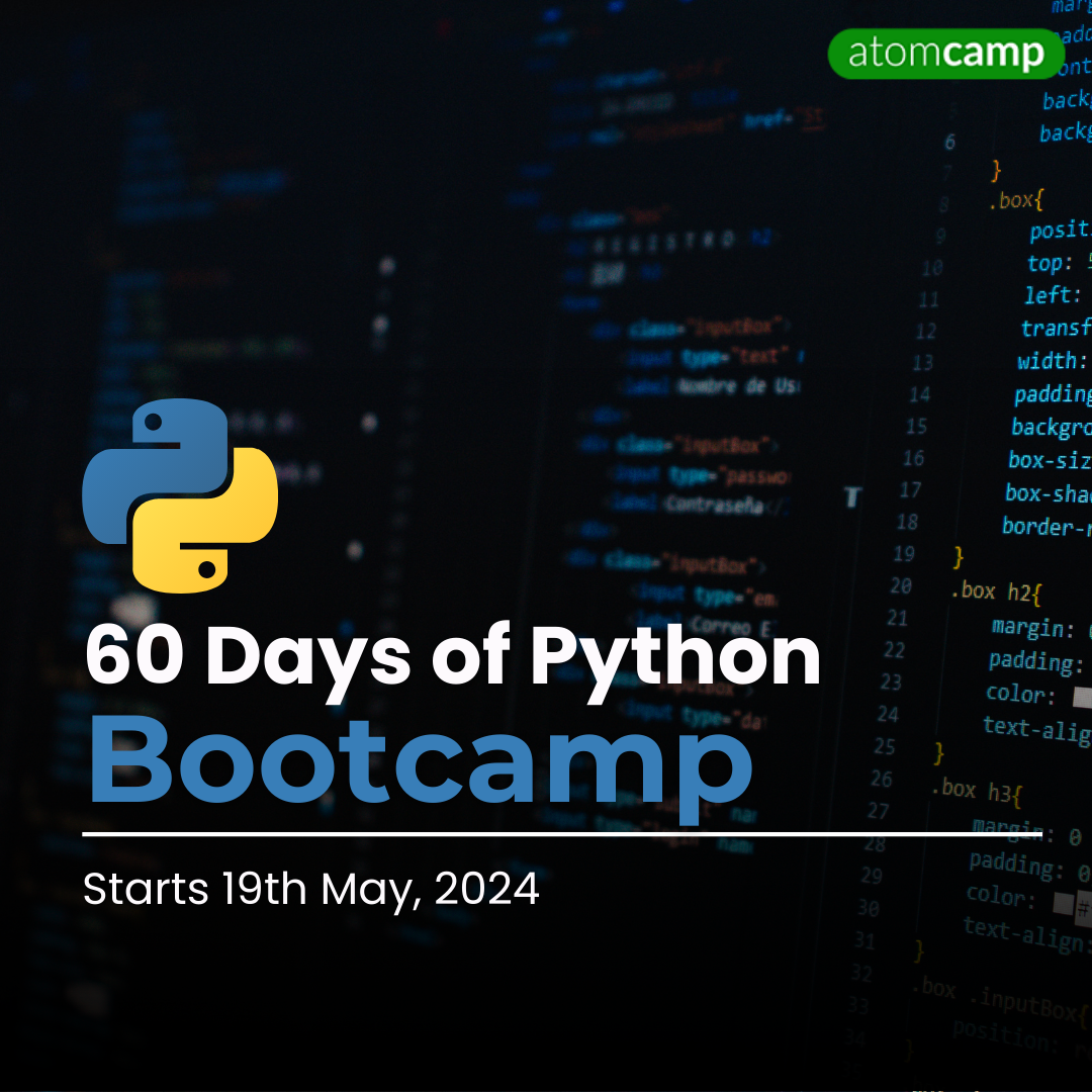 60 Days of Python Bootcamp Website Poster