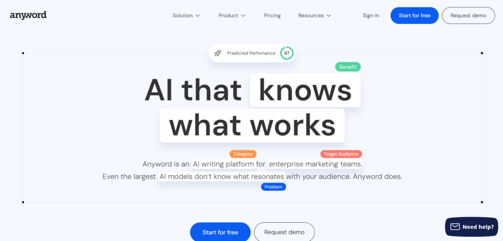 Anyword AI - Content Generation Tool