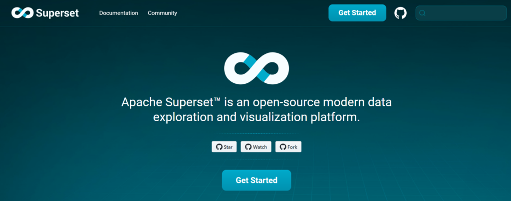 Apache superset visualization.