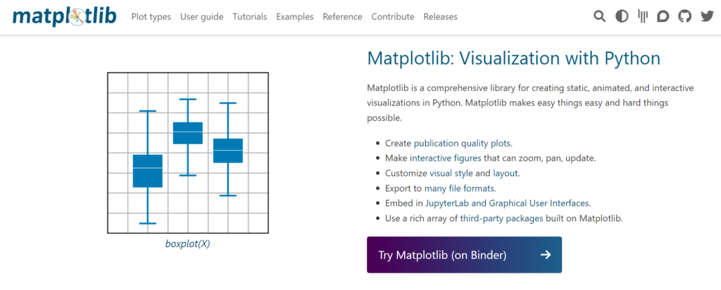 matplotlib.