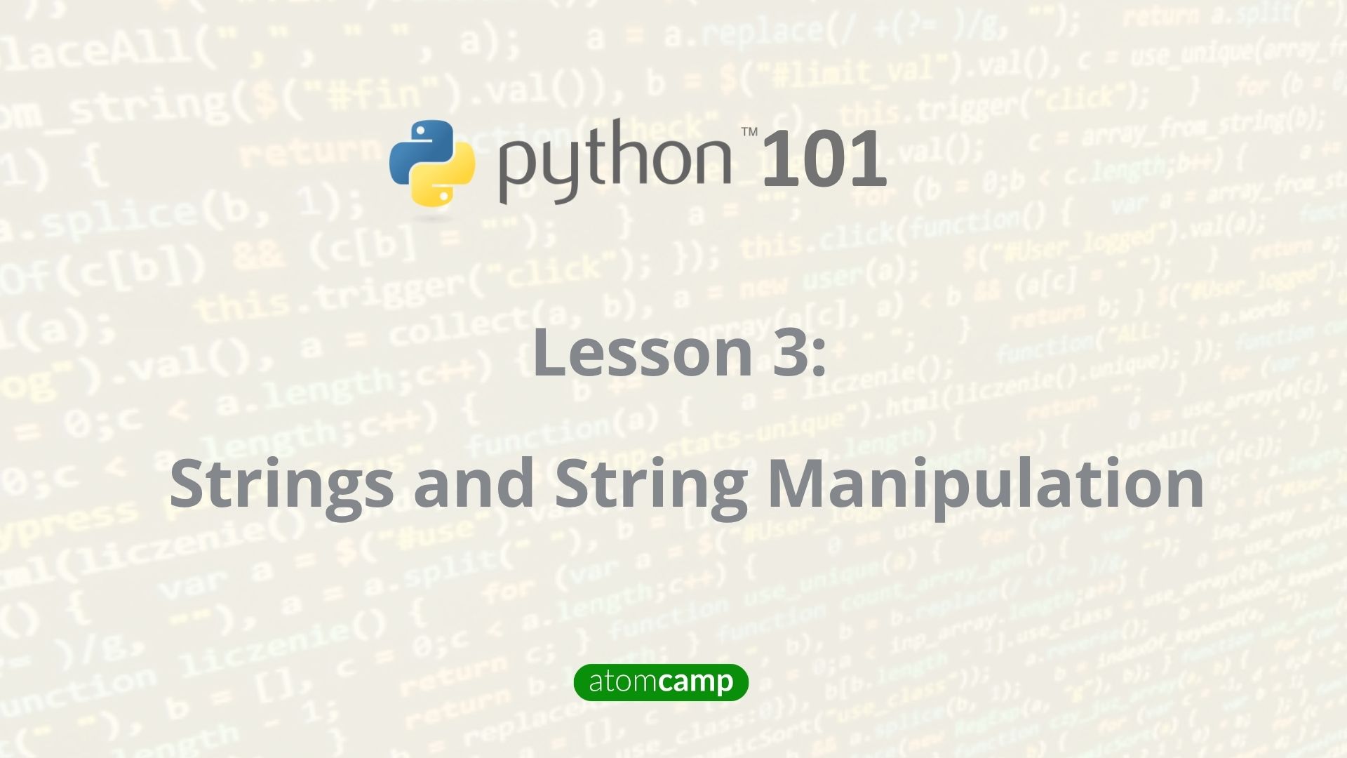 Module 3 | Strings | atomcamp